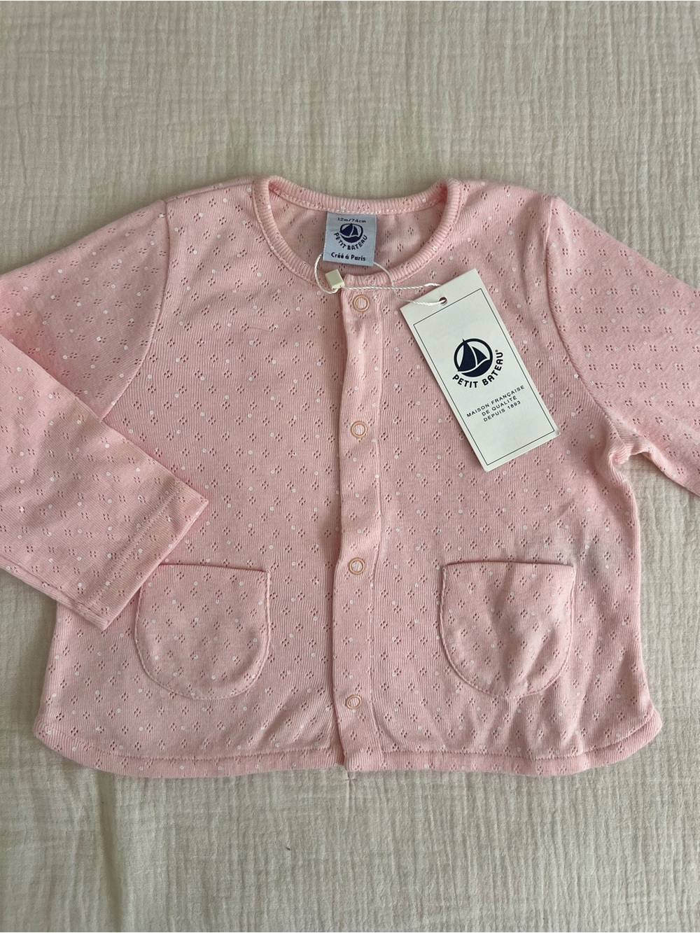 Petit Bateau pointelle cardigan